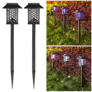 Luces Solares para Jardín, Paquete de 2, LED, Impermeables, Alimentadas por Energía Solar, para Caminos, Césped, Patio, Decoración de Jardín - Product Image 1