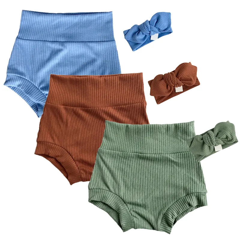 Bummies e fiocchi a costine di bambù bummies e cerchietti per neonati eco baby bloomers e fiocco con nodo vestiti biologici personalizzati per bambini