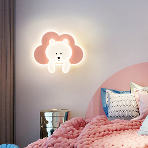 Lampada da parete a Led camera da letto comodino creativo orso del vento lampada da parete carina decorazione per <span class=keywords><strong>bambini</strong></span> lampada da parete a nuvola per camera all'ingrosso - Product Image 3