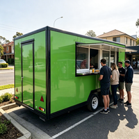 Etodevice Bar à café en plein air, cuisine mobile, remorque de restauration entièrement équipée, camion de restauration rapide pour hot-dogs, tacos, pizzas avec cuisine complète