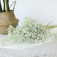 Fleur artificielle réaliste en soie, type Souffle de Bébé, 3 tiges, fausse Gypsophile, bouquet pour décoration de fond de mariage et arrangement de Noël