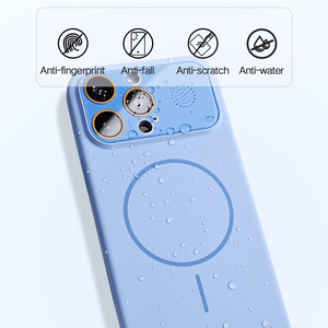 2025 gran oferta totalmente envuelto actualización instantánea Real líquido silicona fuerte imán teléfono caso para iPhone 16 17 Pro Max - Product Image 3