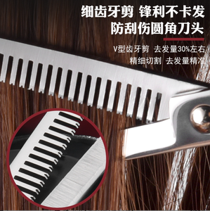 กรรไกรตัดผมสแตนเลสราคาส่ง แบบฟันตรง - Product Image 5