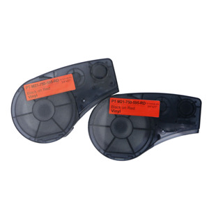 China fabricante Compatible etiqueta M21-750-595-RD negro sobre rojo etiqueta laminada cintas para <span class=keywords><strong>Brady</strong></span> BMP21-PLUS - Product Image 5