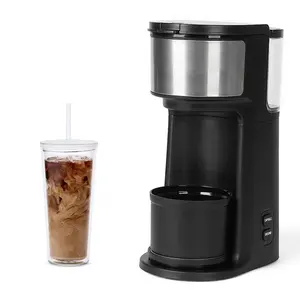与研磨咖啡和K杯胶囊兼容的美国风格塑料咖啡冲泡机