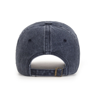 Discover 3ET Baseball Cap Navy Blue Denim Unisex Street Style Sun Hat - Product Image 3