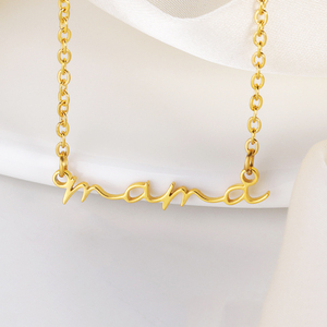 Collier <span class=keywords><strong>Maman</strong></span> en Or 18 carats délicat, collier MAMA en acier inoxydable imperméable, bijoux pour la fête des mères, <span class=keywords><strong>cadeau</strong></span> pour <span class=keywords><strong>maman</strong></span> - Product Image 6