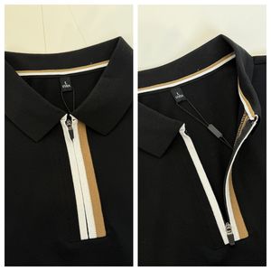 Polo de Golf Transpirable de Algodón y Poliéster de Secado Rápido, Antiarrugas, Antipilling, con Logotipo Personalizado, para Hombre, con Cierre de Cremallera de un Cuarto - Product Image 3