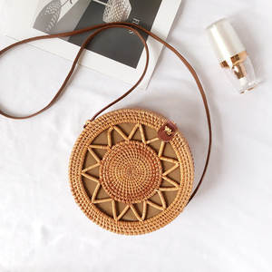 Tas motif cetak Bohemian gaya <span class=keywords><strong>Bali</strong></span> tas tangan pantai sepatu jerami anyaman tas rotan Populer - Product Image 6