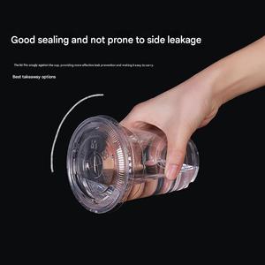 Custom Logo Printing 10oz-24oz Disposable PET <b>Plastic</b> Clear Cold <b>Drink</b> <b>Cups</b> with Lid - Product Image 5