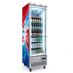 Vitrine réfrigérée commerciale à 1 porte pour boissons, avec compresseur basé sur le dessus et éclairage intégré - Product Image 4