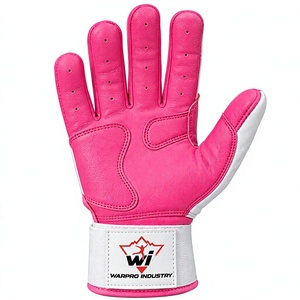 ถุงมือตีเบสบอล WARPRO INDUSTRY รุ่นขายดีที่สุด ผลิตจากผ้าสแปนเด็กซ์ น้ำหนักเบา ใช้ได้ทั้งมือซ้ายและขวา ปรับแต่งสีได้ ระบายอากาศดี พร้อมแถบตีนตุ๊กแก - Product Image 3