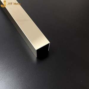 LL414 Mirror Brushed Marble Gold Metal Stainless Steel U Shape Tile <b>Corner</b> Trim Profile Waterproof Durable for Apartment Wall - Product Image 4