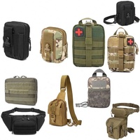 Haute qualité tactique taille jambe sac Molle pochette pour téléphone randonnée en plein air course jambe rouge sacs Fanny Pack médial premiers soins sacs