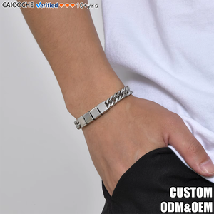 CAIOOCHE Joyería Personalizada para Hombre, Accesorios DIY, Cadena de Doble Trenzado de Acero Inoxidable Electrochapado, Regalo Moderno, Joyería de Moda - Product Image 1