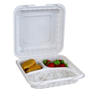 <b>Plastic</b> Takeout Packing Box Three-compartment Disposable Food <b>Container</b> - Product Image 1