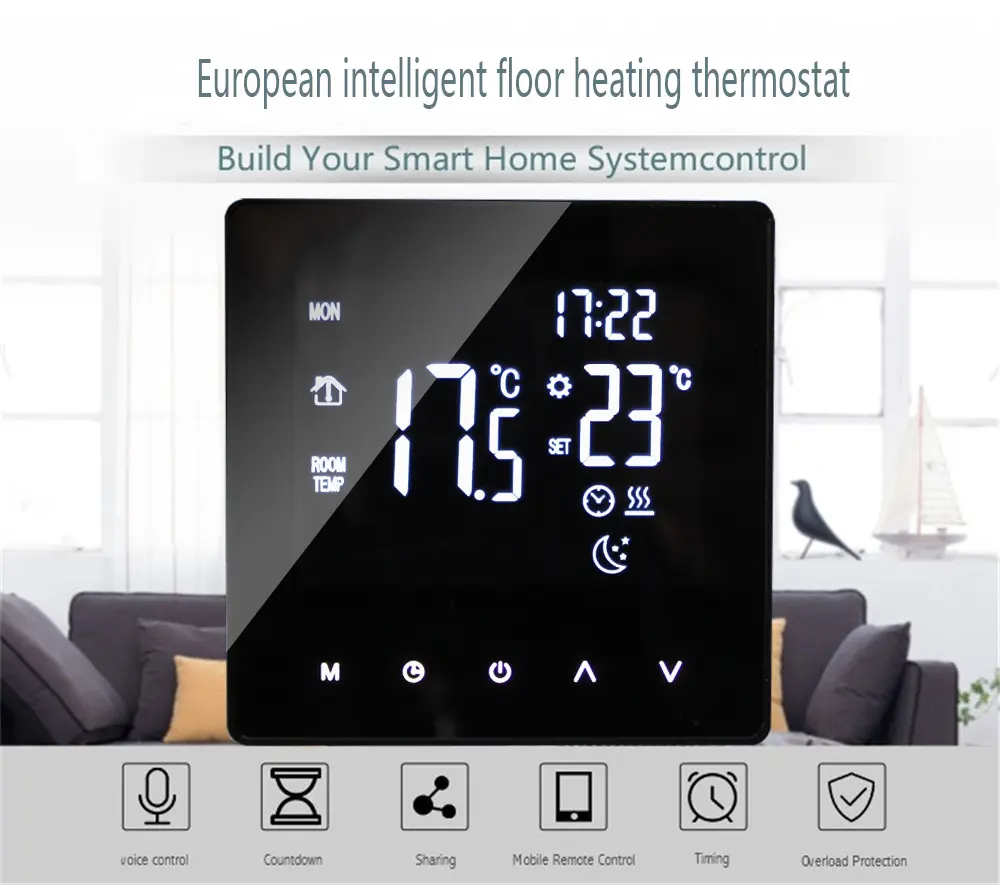 Termostato de calefacción por suelo radiante termostato tuya WiFi calentador sensor WiFi termostato inteligente para caldera de gas