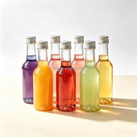 Bouteille de boisson en plastique PET ronde de 100 ml, bouteille en plastique pour jus, eau, boissons