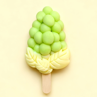 Glace dure aux fruits exotiques et raisins, saveur chinoise, certifiée Halal, collation asiatique surgelée, sachet 3D Raisins 75g, fraîche