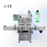 Machine de remplissage automatique de bouteilles liquides à 6 buses haute vitesse avec pompe à engrenages pour huile, jus, produits chimiques et nettoyants
