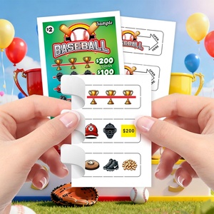Billets de jeu de baseball à languettes personnalisées, à trois sceaux, à ouverture instantanée, en papier recyclable, impression numérique, gagnant instantané - Product Image 3