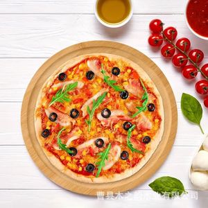 Rotatable Wooden Tray Round 360 Degree <b>Kitchen</b> Storage Organizer For Spices Snacks Fruits Home Restaurant Use - Product Image 4