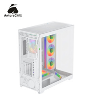 AntarcChill White Full Tower Panoramic Case Dual Chamber E-ATX ATX MATX ITX 360mm AIO USB 3.0 Factory Direct