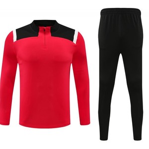 Men's <b>Soccer</b> Training Tracksuit Set Long Sleeve 1/4 Zip Jersey Jogger Pants Quick Dry Printed Digital Printed Custom Teamwear - Product Image 1