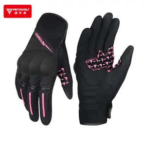 Female gloves with knuckle protection riding gloves for motorcycle bicycle gloves men women