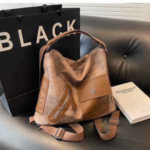 Bolso Casual Retro de Gran Capacidad para Mujer, Estilo 2026, Otoño/Invierno, Bolso Cruzado para Viajar, Mochila de Doble Asa - Product Image 6