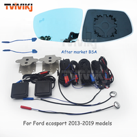 TVYVIKJ Rétroviseur latéral bleu en verre avec détection d'angle mort pour Ford Ecosport 2013-2019 Anti-éblouissement