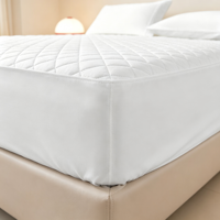 Protège-matelas imperméable matelassé ultrasonique en microfibre, poches profondes, respirant, doux, silencieux, lavable, pour maison, hôtel, vente en gros