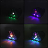 Antenne radio de voiture en forme d'aileron de requin avec LED clignotantes colorées, lumière d'avertissement arrière à coins arrondis, compatible OLIVER