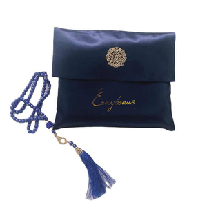Muslimischer Gebets teppich Set mit elegantem Beutel 99 Perlen Perlen gebet Tasbih Tragbare Gebets matte für Frauen Eid Hochzeits geschenke - Product Image 3