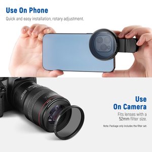 Filtres d'objectif de téléphone à étoile de couleur graduée CPL ND <span class=keywords><strong>NEEWER</strong></span> Kit de filtre d'objectif de 52mm avec clip d'objectif de téléphone pour 15 14 Pro Max 13 12 11 - Product Image 5