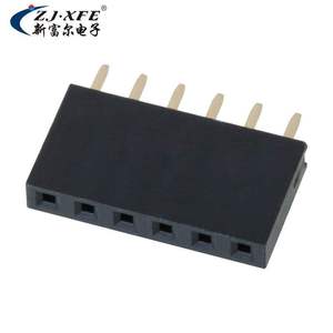0.64x0.4SQ 6P H= 8.5 Female Single Row Straight Header Strip Socket Row Pin Connector Pitch 2.54mm Straight Needle Connector - Product Image 4