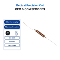 Bobine de précision médicale OEM personnalisée, fil de cuivre ultra-fin, inducteur à noyau d'air pour assemblage de capteur de cathéter endoscopique