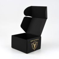 Boîte d'emballage noire de cadeau de vêtement de vêtement de papier de carton