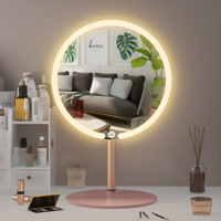 Miroir de Maquillage LED Rond Personnalisable en Gros avec Commande Tactile pour Coiffeuse de Chambre