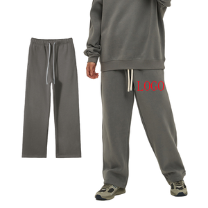 Pantalones Deportivos de Lana para Hombre, Estilo Hip Hop, Cintura Media, con Logotipo Personalizado en Cintura y Piernas, Servicio OEM Disponible - Product Image 1