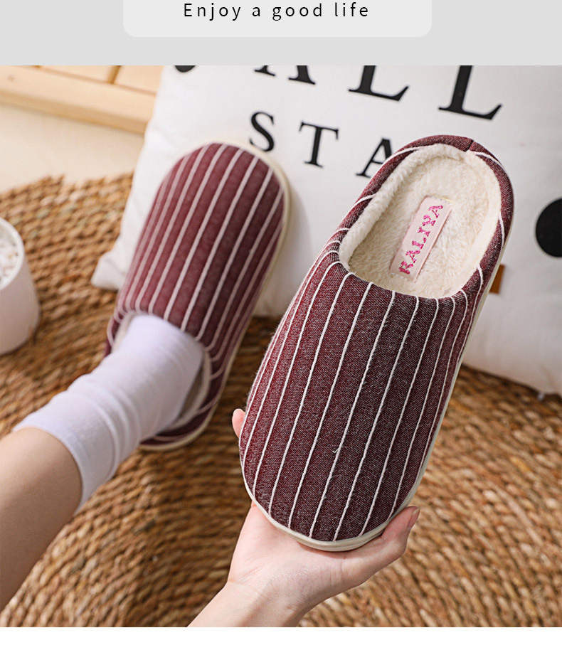 Home Winter Warm Cotton Slippers Women Indoor Soft Thickened Plush Slippers Wholesale