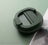 Tasse à café miniature personnalisée avec logo, en acier inoxydable, pour le voyage et le bureau, avec couvercle