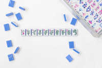 Jeu d'échecs et de cartes en acrylique américain, ensemble de mahjong Blue Boots and Bubble, table de jeu de luxe américaine, jeu de casino