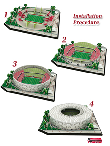 El más vendido papel 3D DIY rompecabezas juguete educativo personalizado juguetes <span class=keywords><strong>Qatar</strong></span> estadios modelo rompecabezas juguete niños regalos - Product Image 2