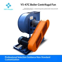 Hongke Y5-47C 380V Geräuscharmer AC-Motor Kohlenstoffstahl-Kesselzentrifugalventilator Industrieller Abwasser-Staubentfernungs- und Hitzebeständiger Lüfter