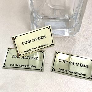 Adhesivo de perfume impermeable impreso personalizado logotipo dorado etiquetas de metal transferencia transparente sellos UV vinilo estampado personalizado artesanía - Product Image 4