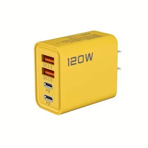 Wholesale 120W Fast Charging 4 Ports Mobile Phone Charger QC3.0 USB <b>Type</b> <b>C</b> Chargers Dual PD Wall <b>Adapter</b> for Phone 15 16 - Product Image 1