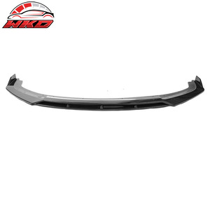 Lèvre de pare-chocs avant compatible avec Honda Civic 2019-2021 style IKON V3, impression fibre de carbone, 2 pièces, pièces auto de haute qualité, kit carrosserie - Product Image 3