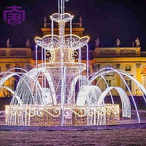 Fuente de agua LED 3D personalizada con luces decorativas, diseño impermeable para complejos turísticos, plazas públicas, festividades navideñas y eventos acuáticos. - Product Image 2