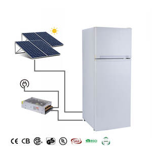 Réfrigérateur R134a 24V à congélateur supérieur 178L pour aliments et boissons, rechargeable à énergie solaire pour usage domestique - Product Image 1